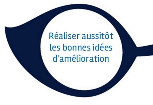 Réaliser aussitôt les bonnes idées d'amélioration Réaliser aussitôt les bonnes idées d'amélioration